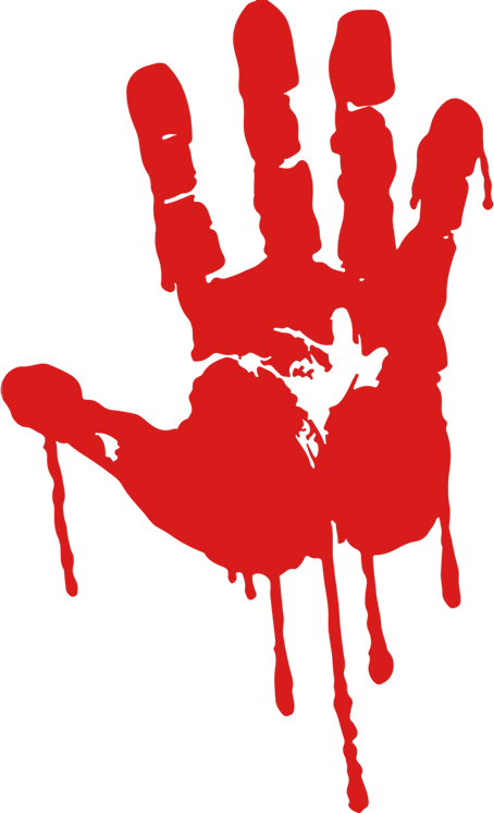 Hand blood illustration